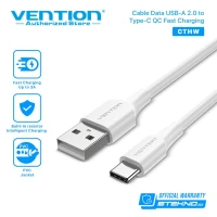 Vention - Kabel USB 2.0 A Male to C Male 3A 1.5M Black and White CTHBG CTHWG / Kabel Data